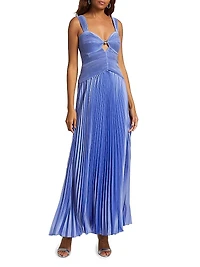 Alaia Pleated Sweetheart Gown