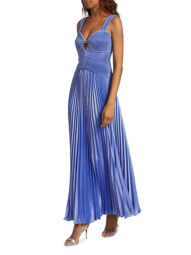 Alaia Pleated Sweetheart Gown
