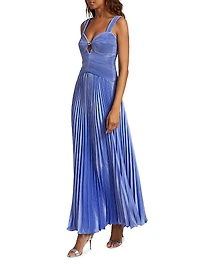 Alaia Pleated Sweetheart Gown
