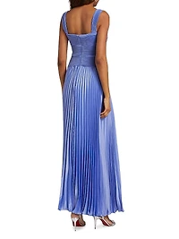 Alaia Pleated Sweetheart Gown