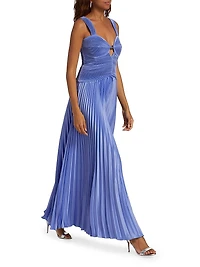 Alaia Pleated Sweetheart Gown