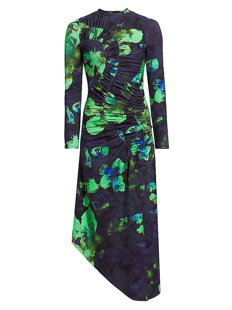 Milani Floral Ruched Midi-Dress