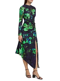 Milani Floral Ruched Midi-Dress