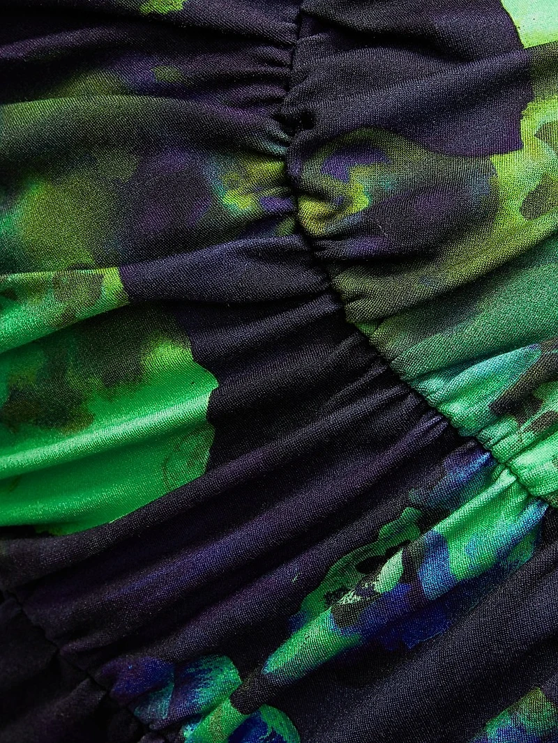 Milani Floral Ruched Midi-Dress