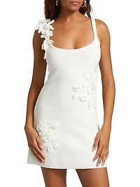 Deedra Floral Appliqué Minidress