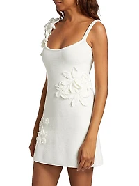 Deedra Floral Appliqué Minidress