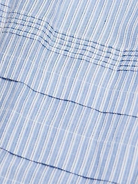 Sebastiane Striped Cotton Tiered Midi-Skirt