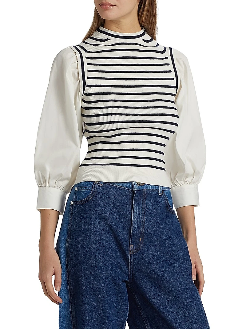 Tirza Mixed-Media Sweater