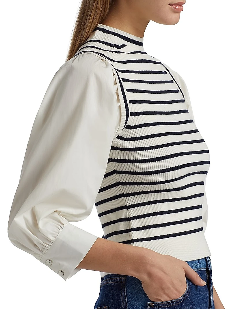Tirza Mixed-Media Sweater