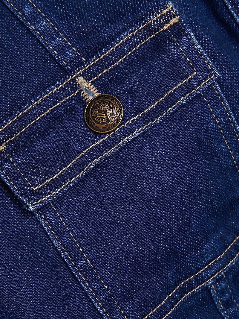Yari Denim Collarless Jacket