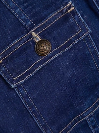 Yari Denim Collarless Jacket