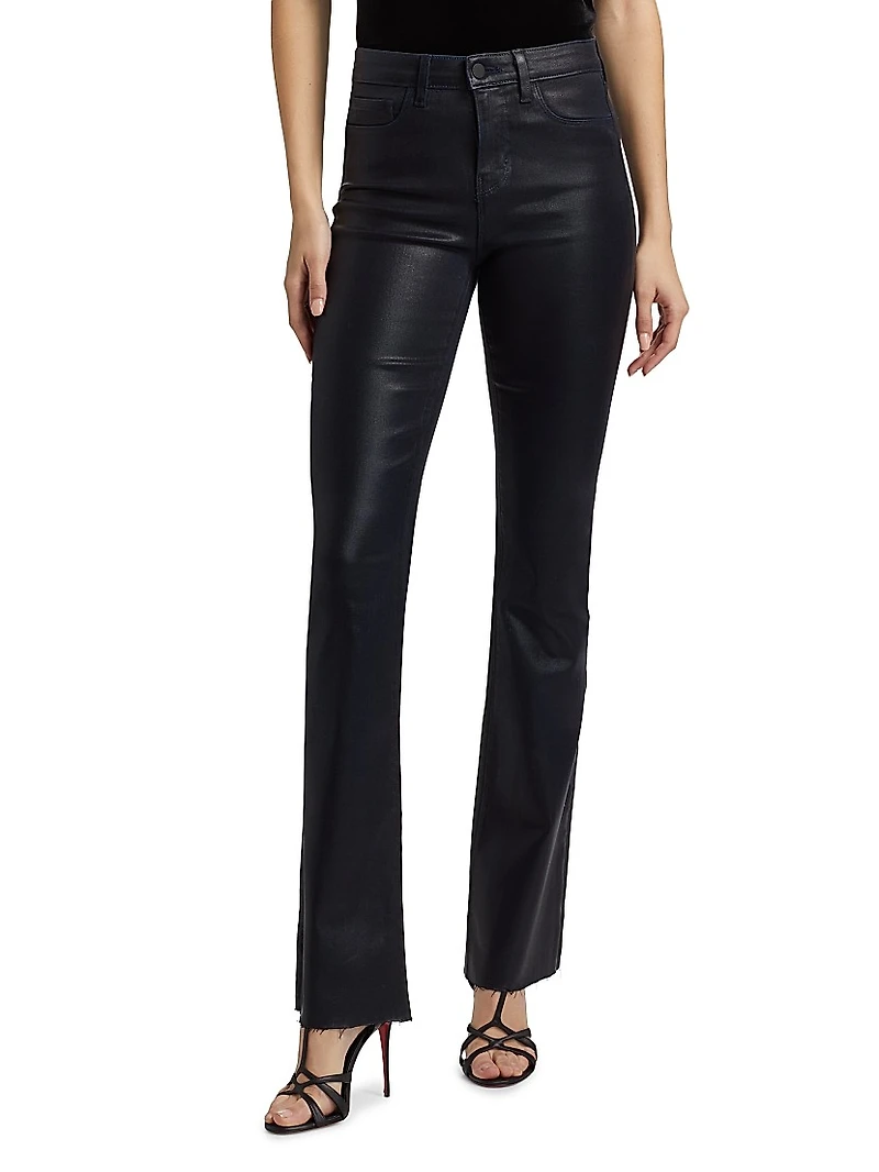Ruth Coated High-Rise Straight Jeans
