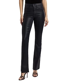 Ruth Coated High-Rise Straight Jeans