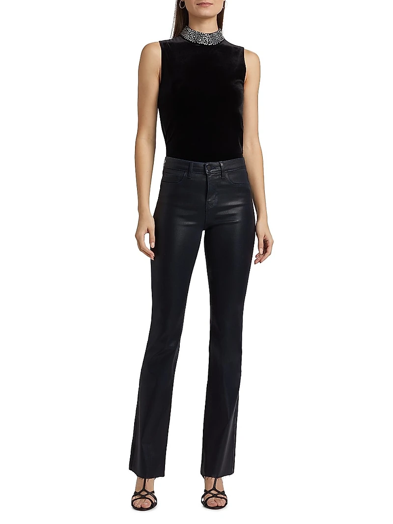 Ruth Coated High-Rise Straight Jeans