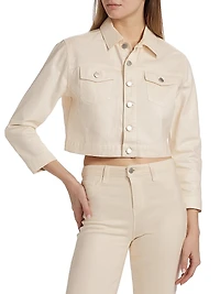 Koda Coated Denim Crop Jacket