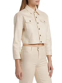 Koda Coated Denim Crop Jacket