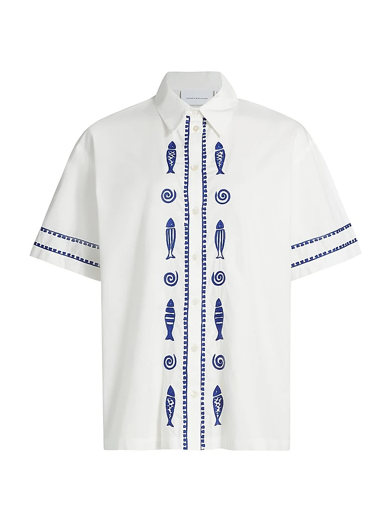 Annette Embroidered Cotton Shirt