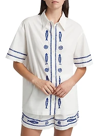 Annette Embroidered Cotton Shirt