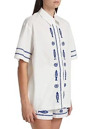 Annette Embroidered Cotton Shirt