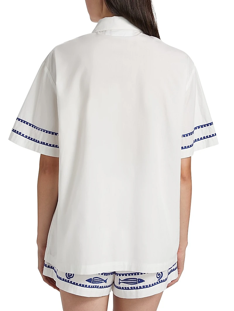 Annette Embroidered Cotton Shirt