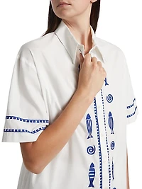 Annette Embroidered Cotton Shirt