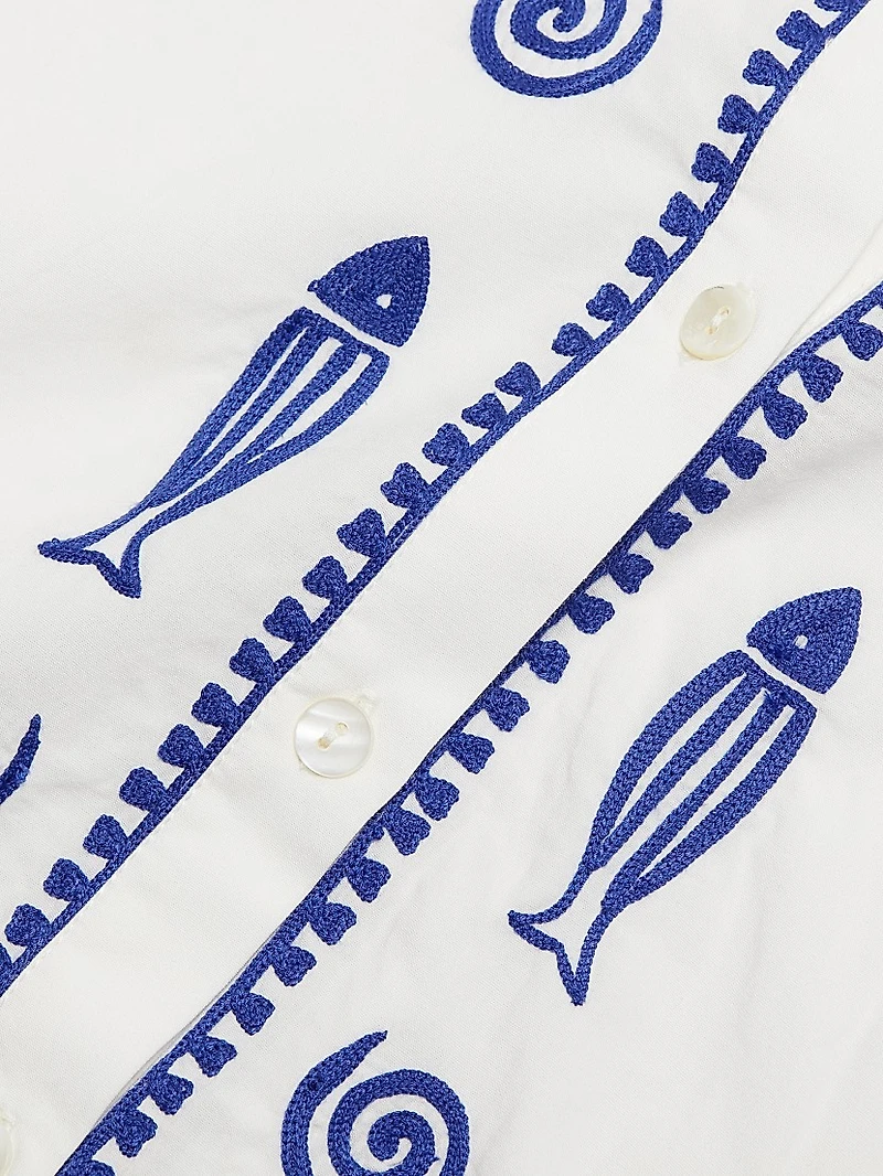 Annette Embroidered Cotton Shirt