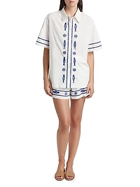 Annette Embroidered Cotton Shirt
