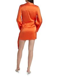 Elaina Wrap Mini Shirtdress