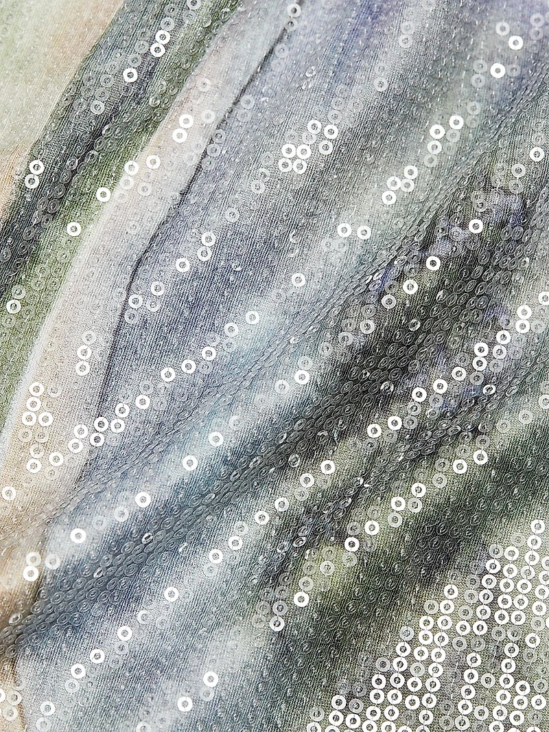 Lucinda Abstract Sequin Sleeveless Maxi Dress