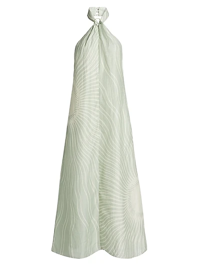 Celeste Printed Halter Maxi Dress