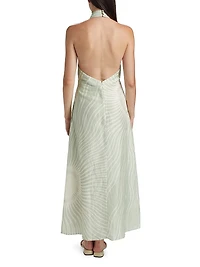 Celeste Printed Halter Maxi Dress
