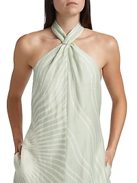 Celeste Printed Halter Maxi Dress