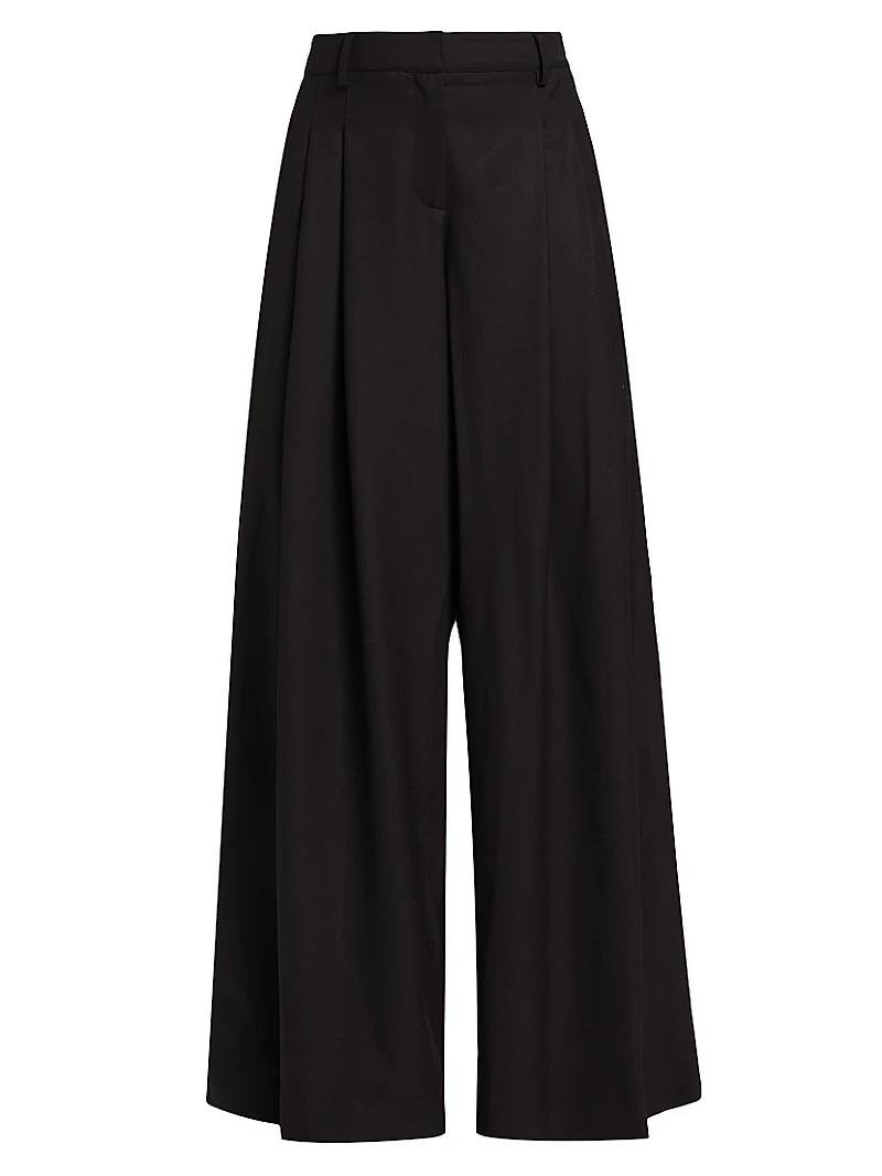 New Didi Twill Wide-Leg Pants