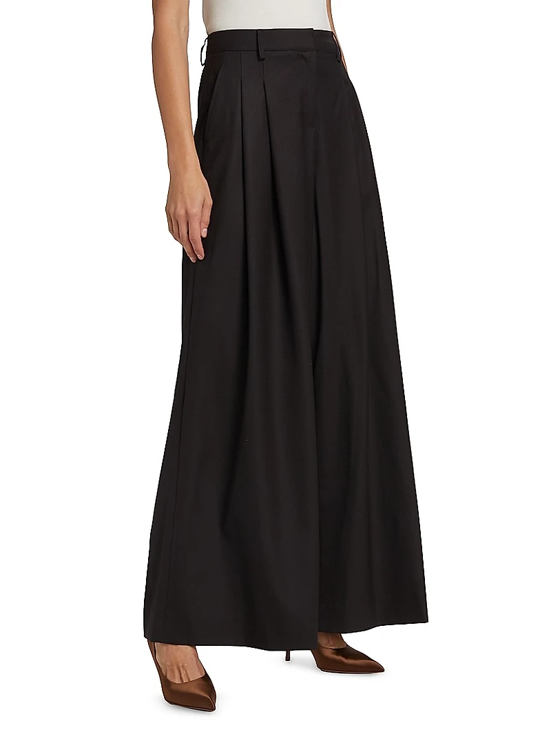 New Didi Twill Wide-Leg Pants