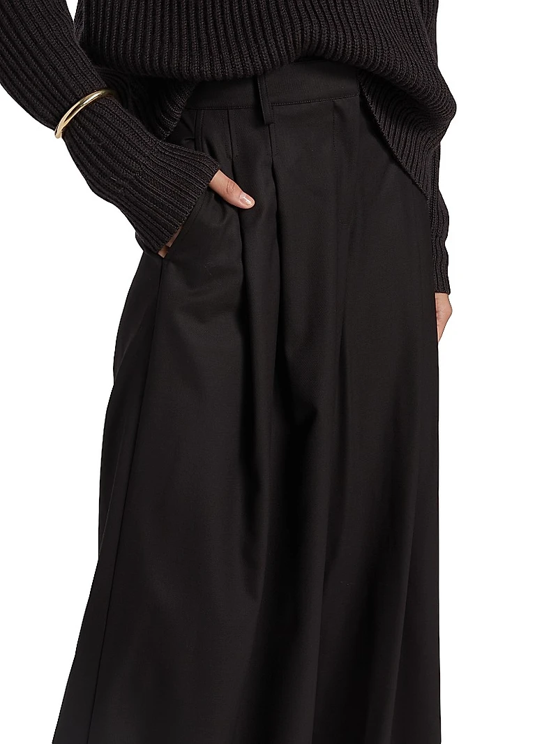 New Didi Twill Wide-Leg Pants