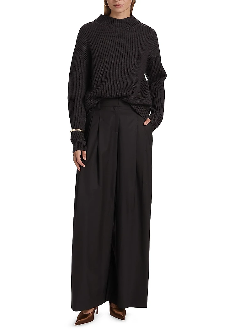 New Didi Twill Wide-Leg Pants