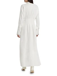 Main Street After Midnight Pleated Maxi Shirtdress