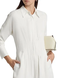 Main Street After Midnight Pleated Maxi Shirtdress