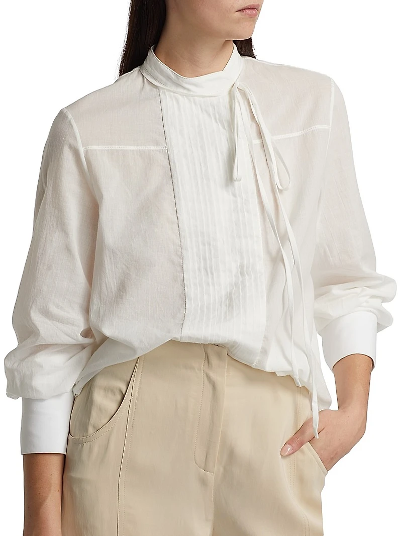 Gabriel Cotton Voile Tieneck Shirt