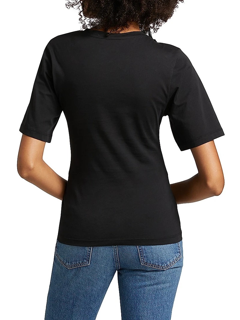 Vivi Ruffled Cotton T-Shirt