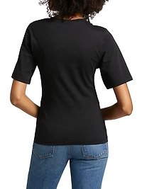 Vivi Ruffled Cotton T-Shirt