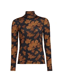 Aurelia Floral Turtleneck Sweater