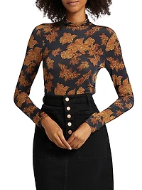 Aurelia Floral Turtleneck Sweater