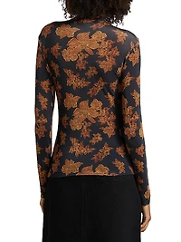 Aurelia Floral Turtleneck Sweater