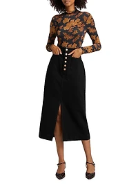 Aurelia Floral Turtleneck Sweater