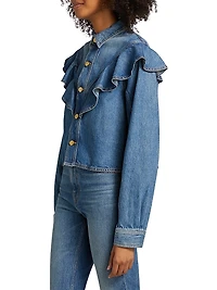 The Mathilde Ruffled Denim Jacket