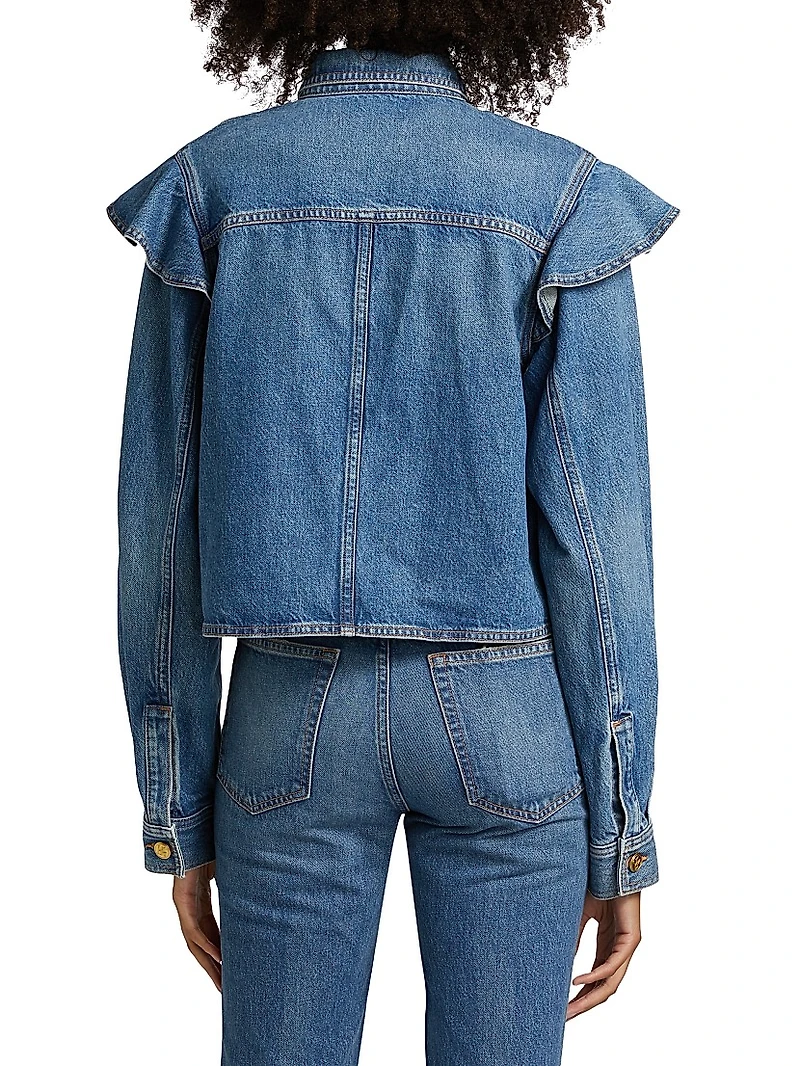 The Mathilde Ruffled Denim Jacket