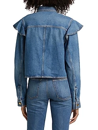 The Mathilde Ruffled Denim Jacket