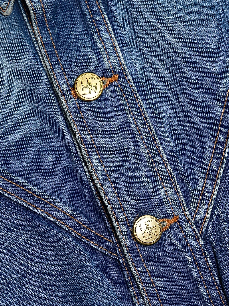 The Mathilde Ruffled Denim Jacket