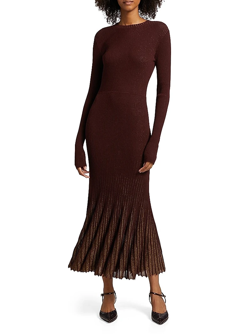 Mila Rib-Knit Maxi-Dress